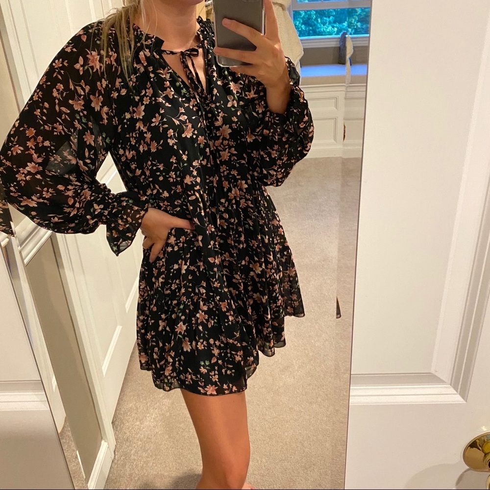Lulu’s Floral Print BabyDoll Dress NWOT